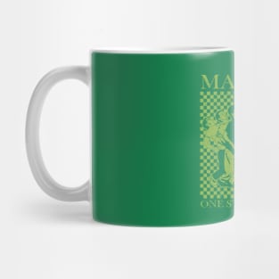 Madness - Retro Checkerboard Green Mug